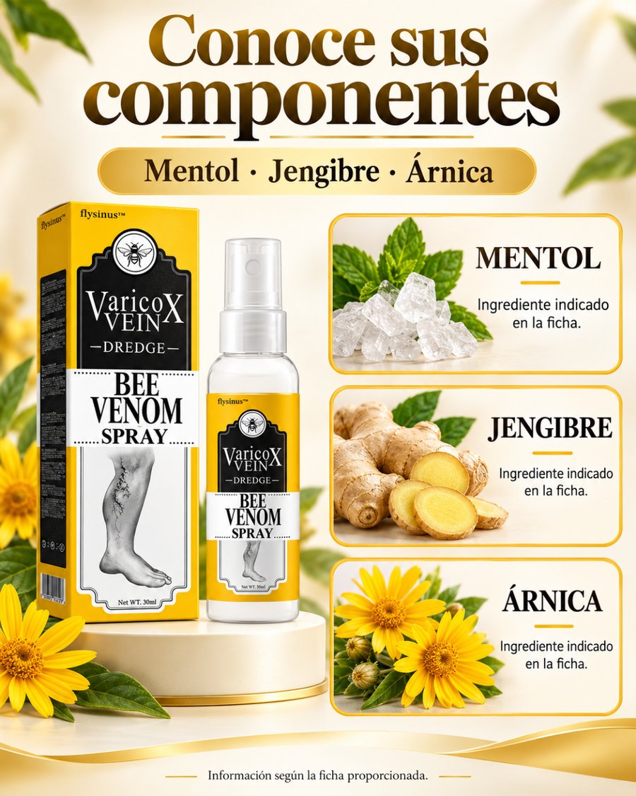 Varicox · Spray para Piernas Cansadas con Veneno de Abeja